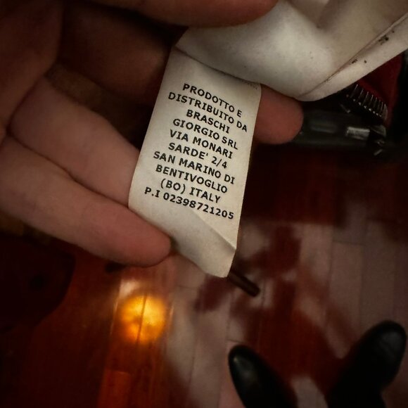 $1798 GIORGIO BRATO Red Leather Motorcycle Jacket in sz.52 (US M) - Picture 6 of 10